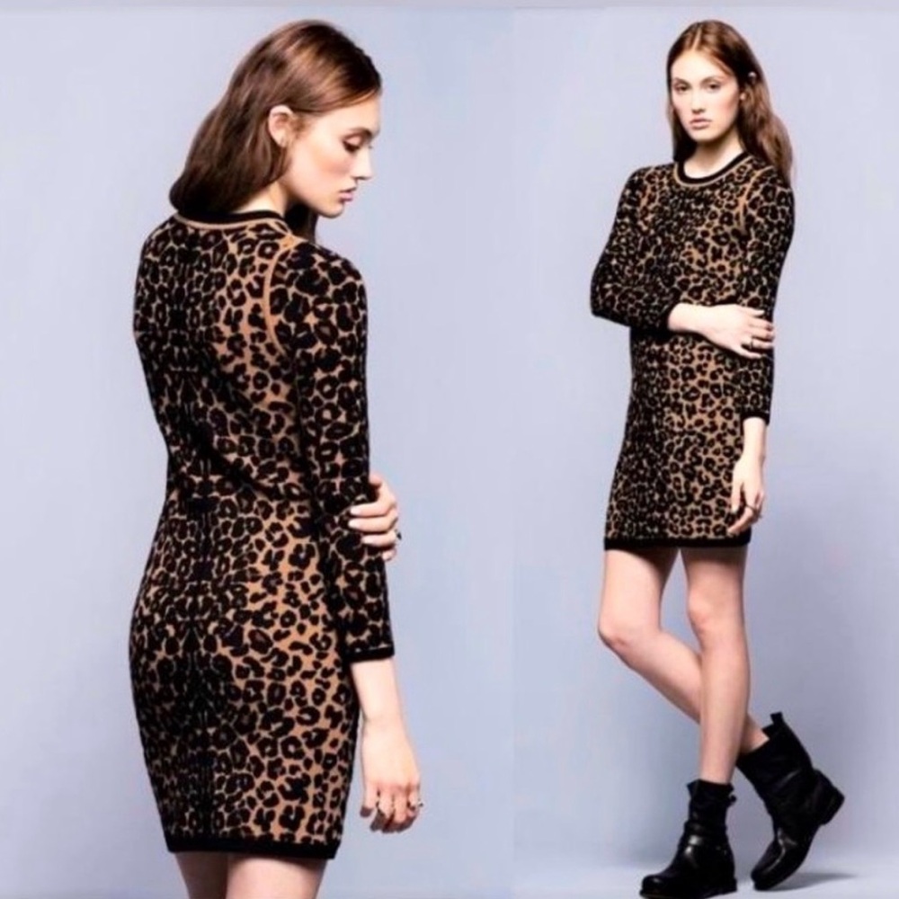 ALC Leopard Sweater Dress